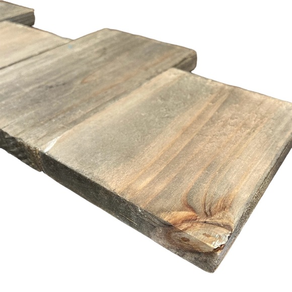 Farmhouse Barnyard Wood and Metal HOME Typeface Shelf Decor - Picture 5 of 5